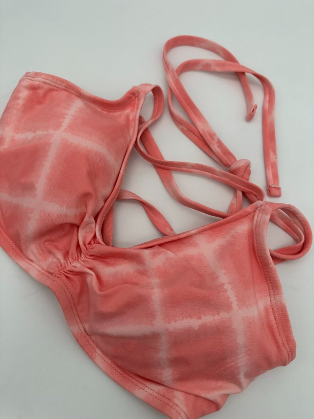 NWOT Carve Designs Womens Camari Criss-Cross Tie-Back Bikini Top, Size 34C, Rose